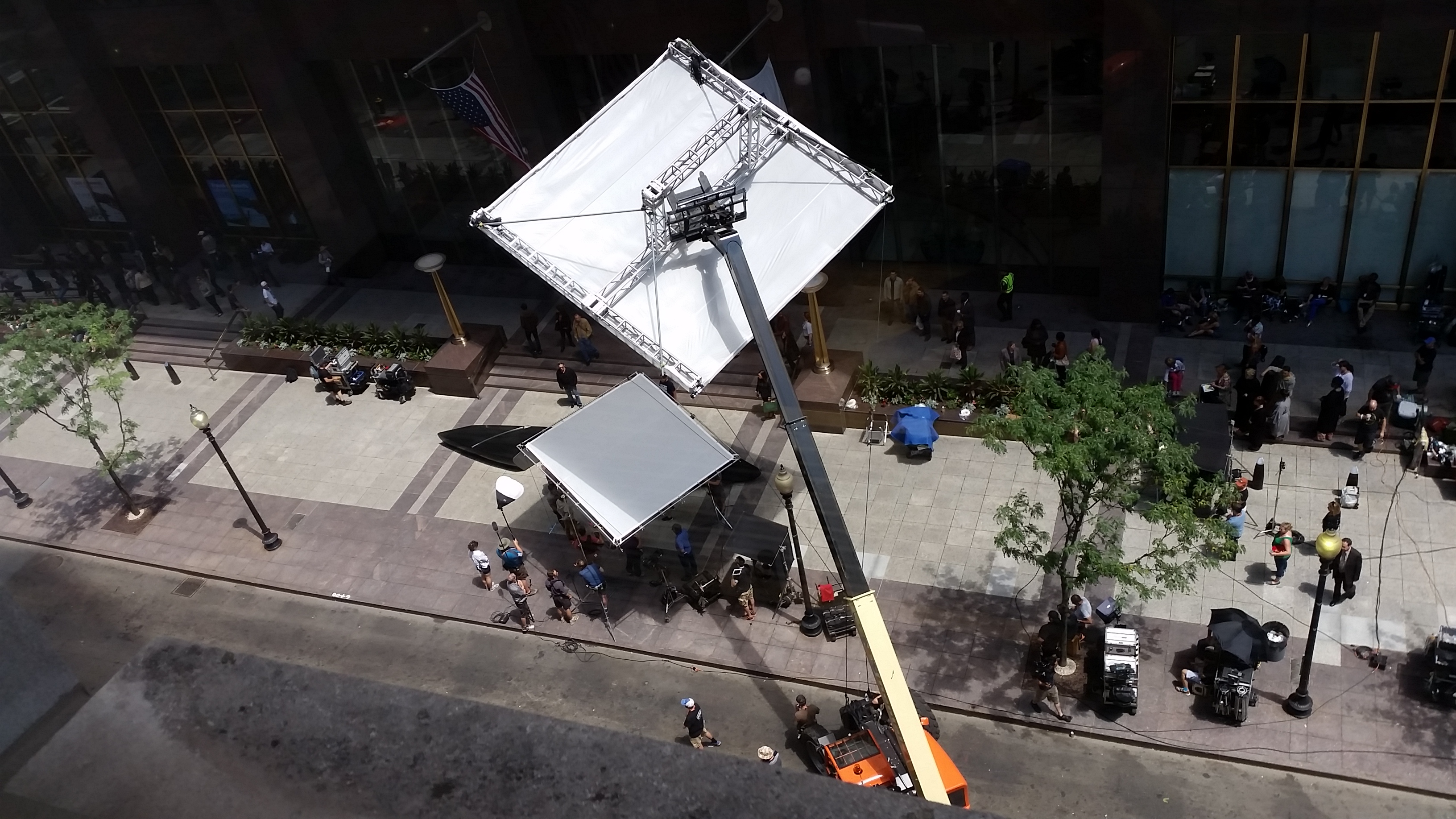 Filming of the new Ghostbusters 3 movie on Federal Street in Boston